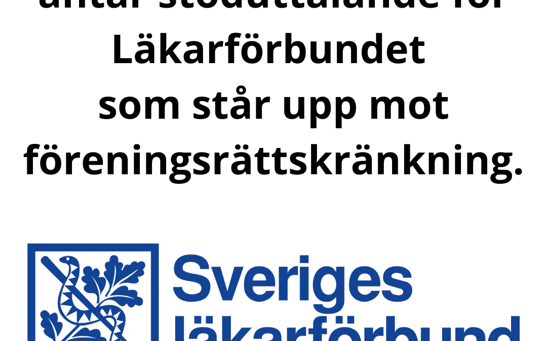 Stöduttalande till Sveriges Läkare